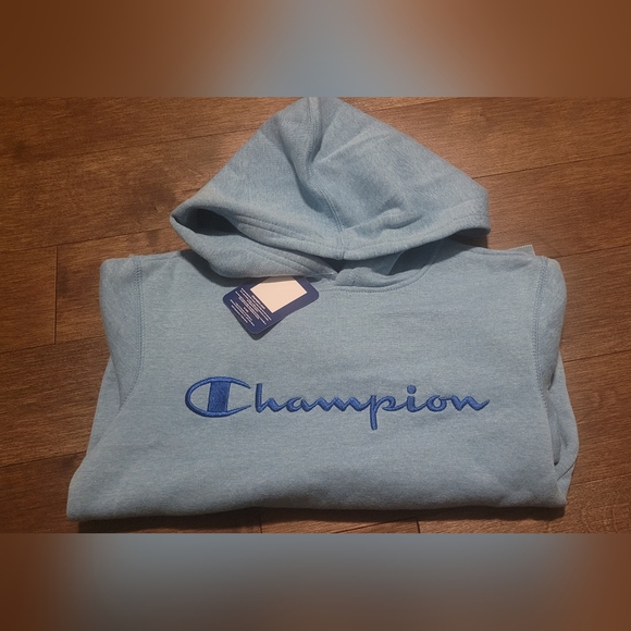 Champion Hoodie/Sweatshirt - Kids - Baby Blue - Size Small - Picture 2 of 4